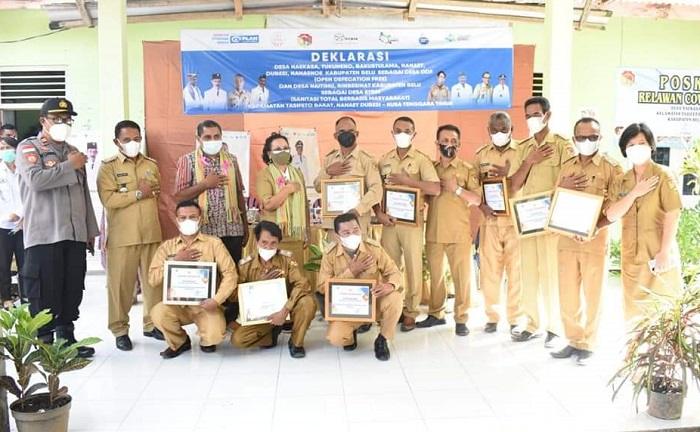 Beberapa Desa di Kabupaten Belu Dapat Status ODF Dan STBM