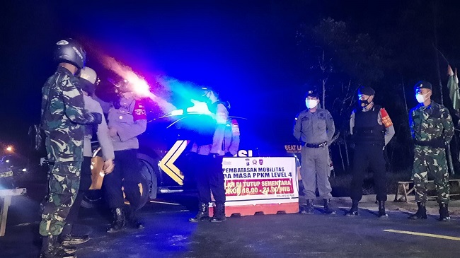 Begini Kondisi Hari Terakhir Posko Penyekatan PPKM Level 4 di Kobar