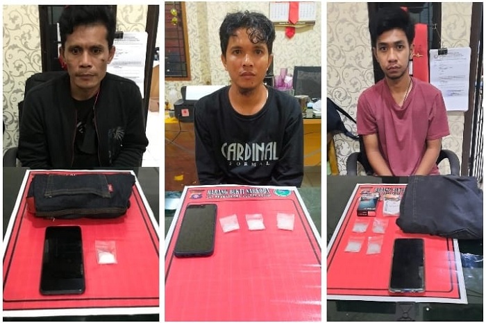 Sehari, Polisi Bekuk Tiga Orang Pengedar Sabu di Sampit