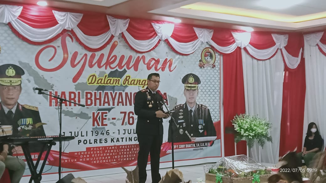 HUT ke-76 Bhayangkara, Kapolres Puji Peran Masyarakat Katingan Menjaga Kamtibmas