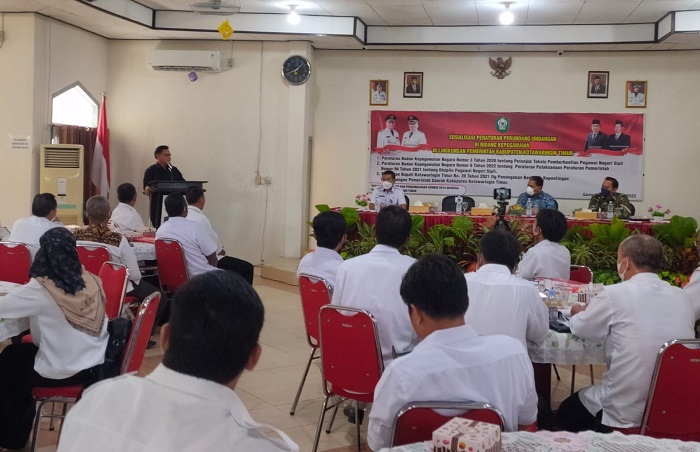 Melalui Sosialisasi Peraturan Kepegawaian, Bupati Halikinnor Ingin Kinerja ASN Ditingkatkan