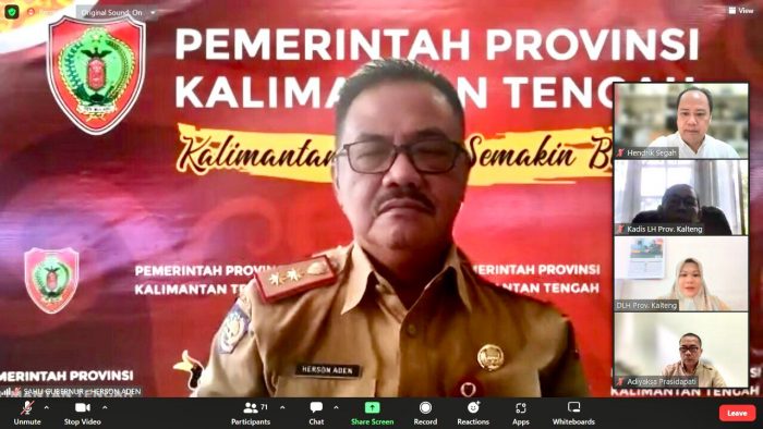Sahli Herson B. Aden Buka FGD Penyusunan Kajian Lingkungan Hidup Strategis Revisi RTRW Provinsi Kalteng Tahun 2021-2041