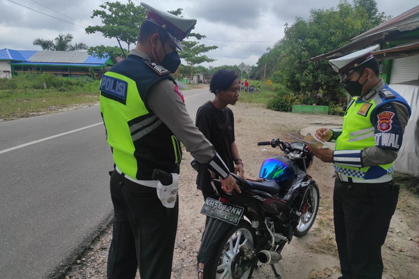 Kerap Meresahkkan, Satlantas Polres Katingan Razia Knalpot Brong
