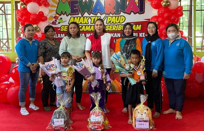 Kecamatan Seribu Riam Gelar Lomba Mewarnai Peringati HUT RI Ke-77