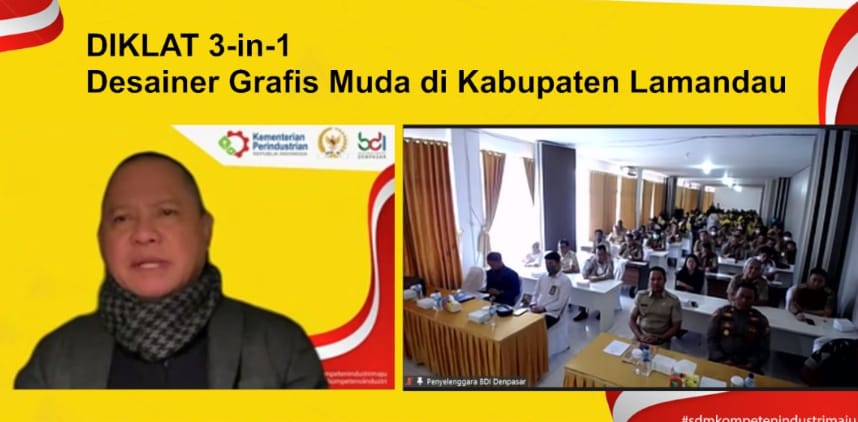 Gelar Diklat Bersama Kemenperin, Mukhtarudin ingin Cetak Desainer Grafis Muda di Lamandau