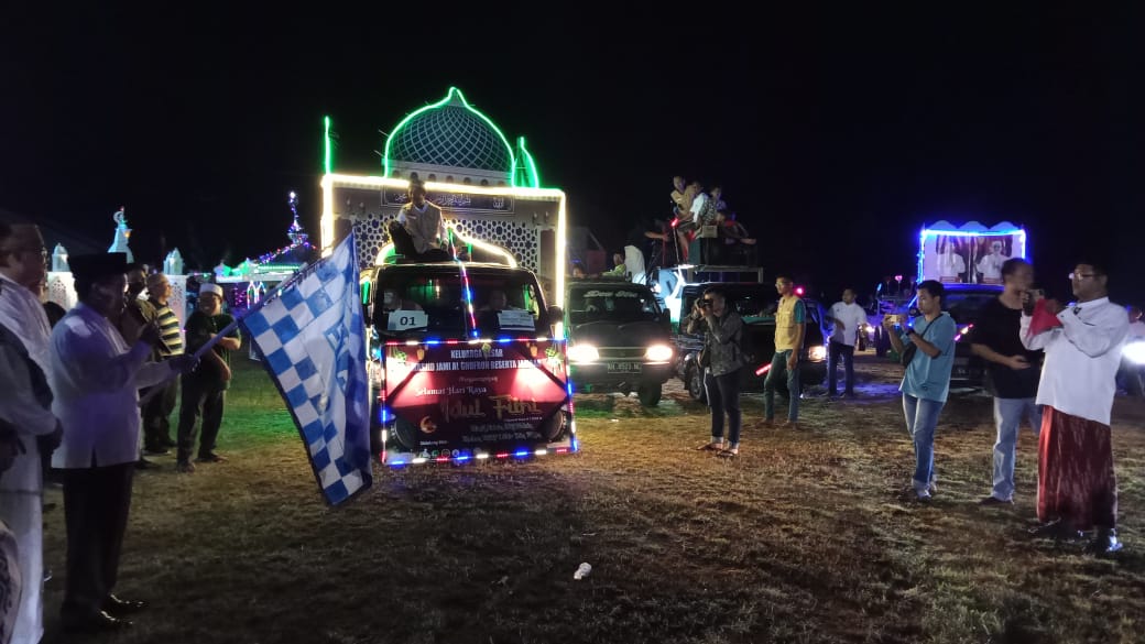 Bupati Sakariyas Lepas Peserta Pawai Takbiran di Kasongan