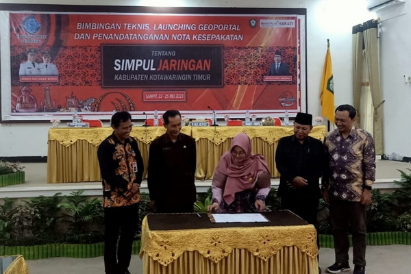 Pemkab Kotim Launching Simpul Jaringan dan Aplikasi Geoportal