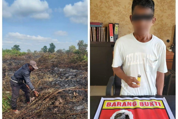 Tepergok Bakar Lahan, Pria ini Diringkus Polisi