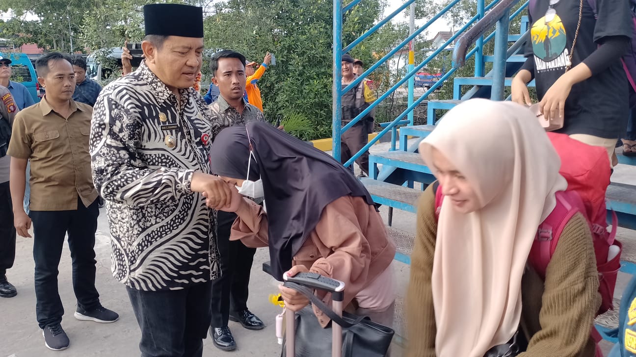 Pemkab Kobar Sambut Rombongan HMI di Pelabuhan Panglima Utar