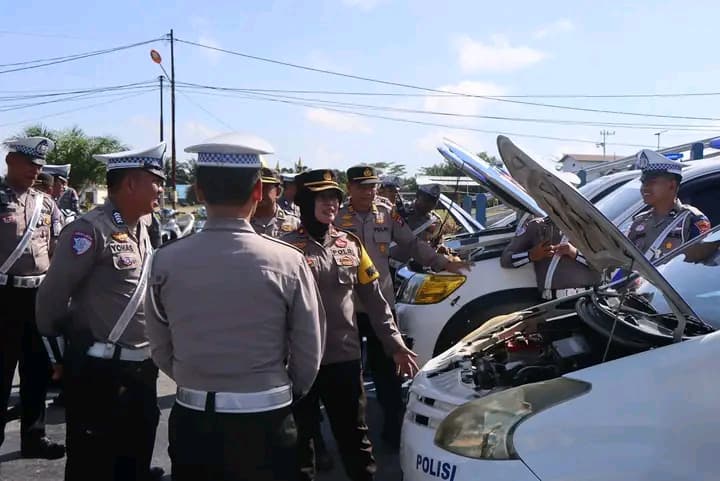 Awas Mogok! Polres Katingan Periksa Kendaraan Dinas untuk Pengamanan Lebaran