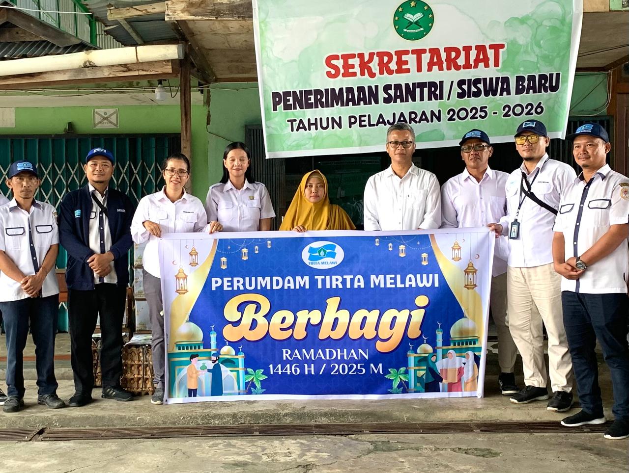 Perumdam Tirta Melawi Tebar Berkah Ramadan di Ponpes Bustanul Quran