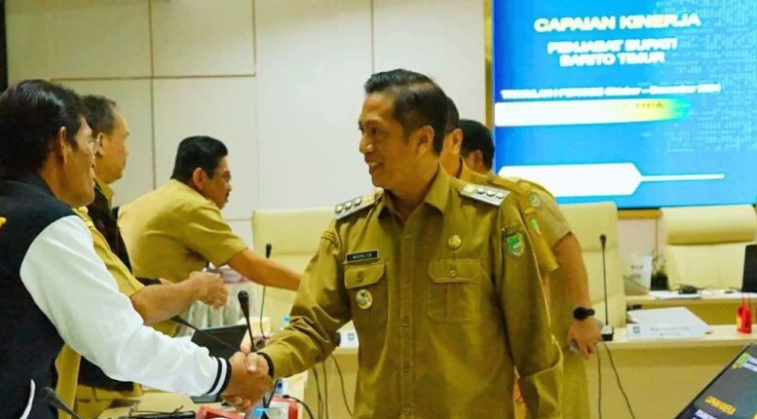 Pj Bupati Barito Utara Ikuti Rakor Evaluasi LPJ dengan Kemendagri