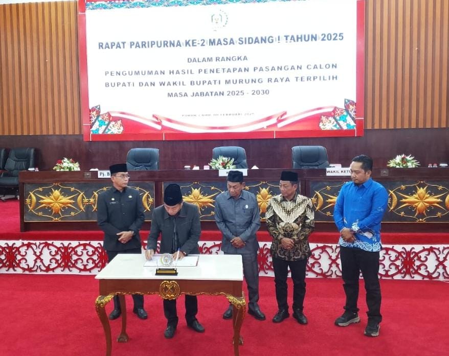 DPRD Murung Raya Gelar Paripurna Hasil Penetapan Bupati-Wakil Bupati Terpilih