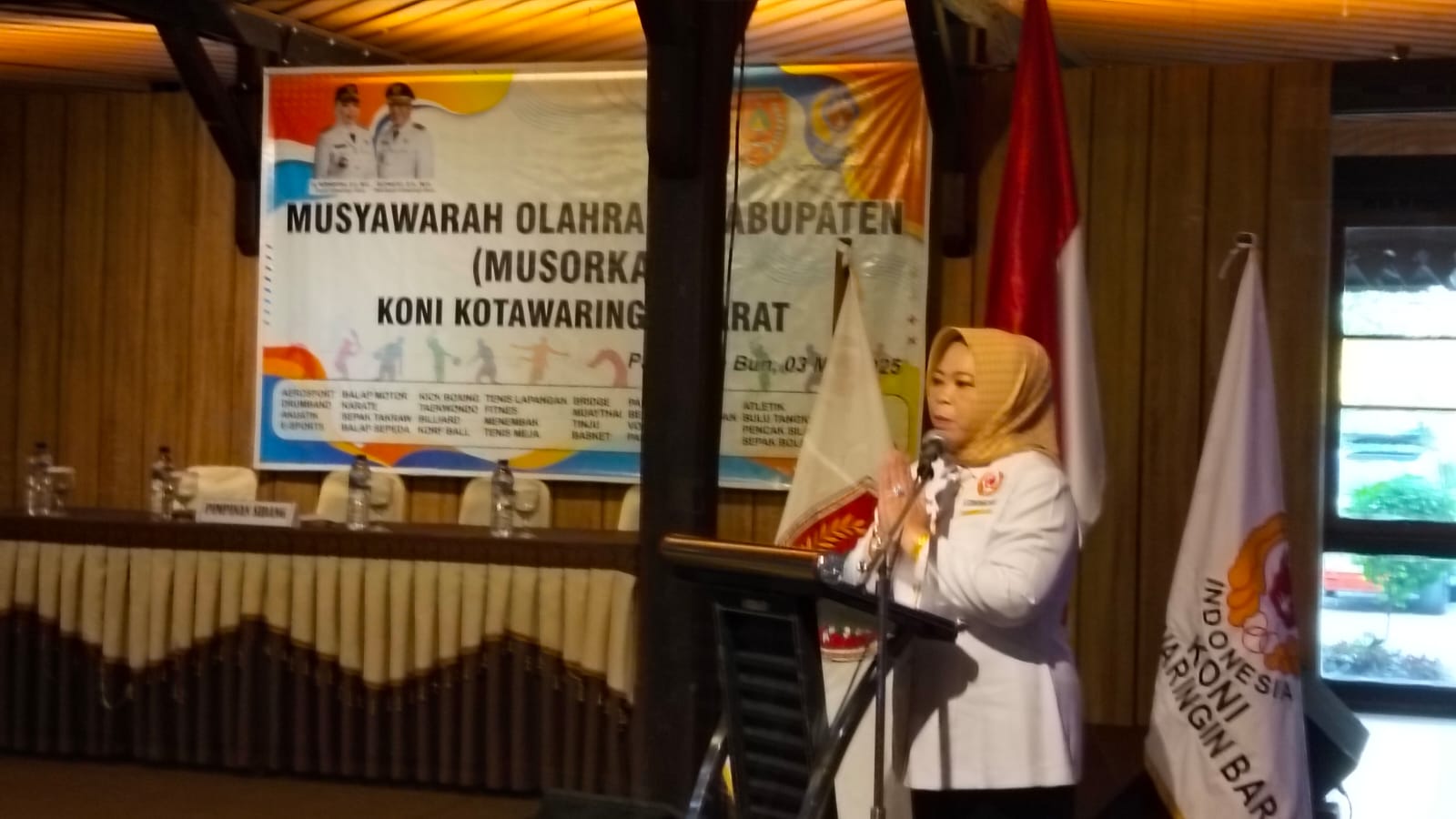 Bupati Hj Nurhidayah Buka MUSORKAB Kobar, Tegaskan Komitmen Majukan Dunia Olahraga