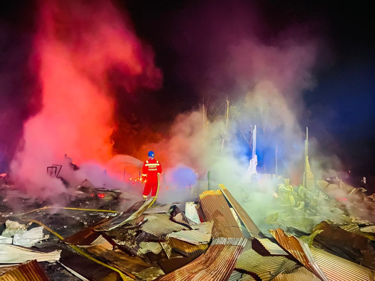 Kios Bumdes dan Toko Pedagang di Katingan Hangus Terbakar, Kerugian Capai Rp 500 Juta