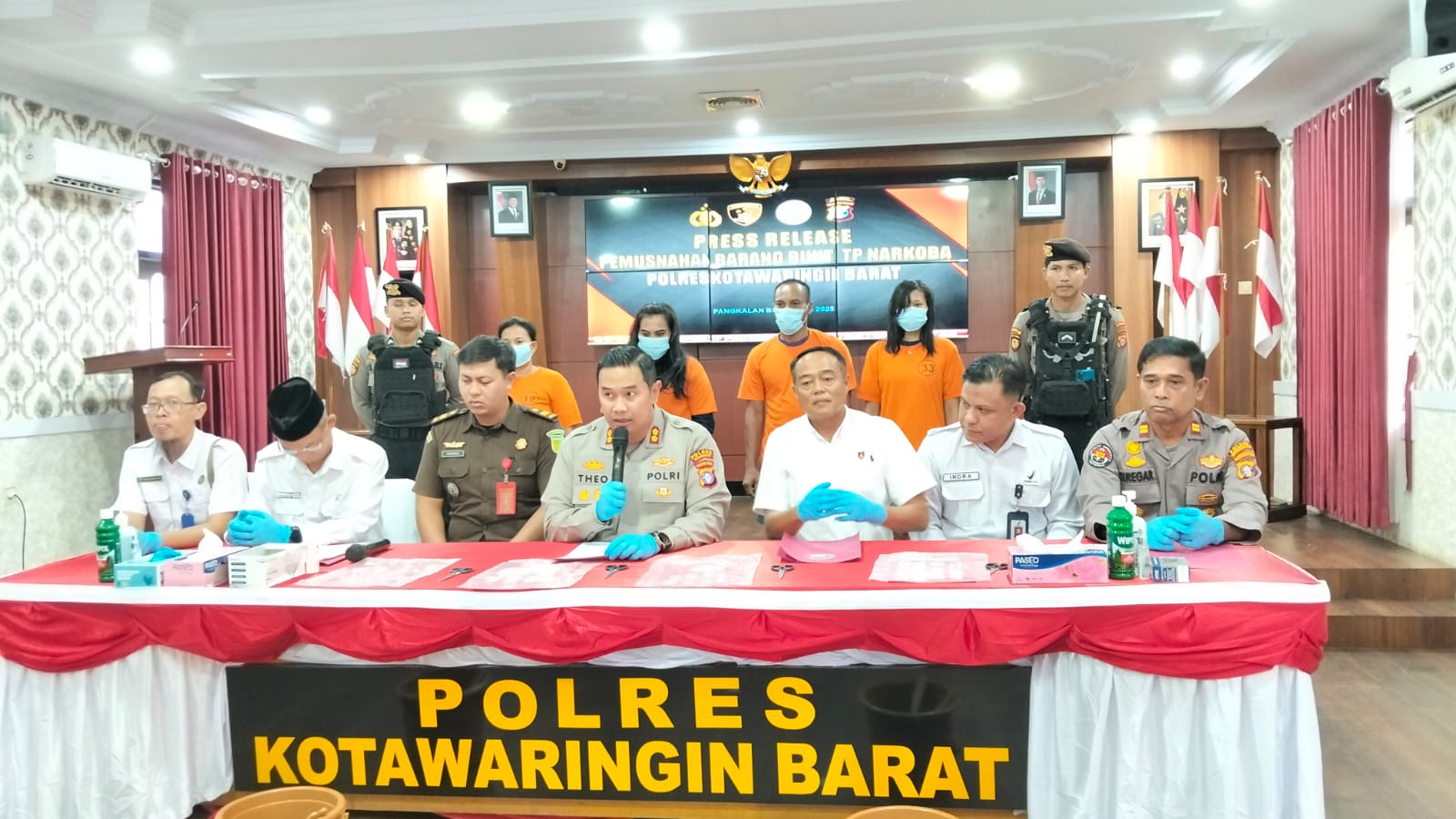 Ungkap Belasan Kasus Narkoba, Polres Kobar Tangkap 15 Tersangka dan Musnahkan 177 Gram Sabu