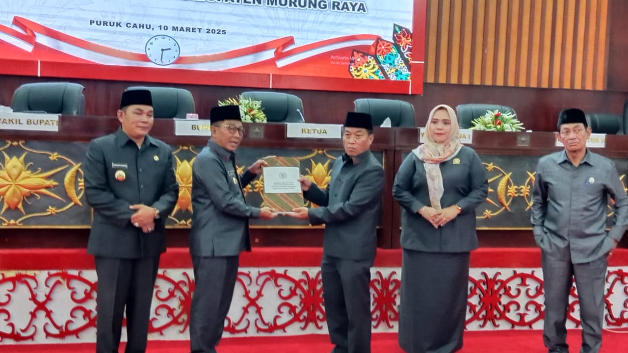 Empat Raperda Masuk Proses Legislasi DPRD Murung Raya pada Rapat Paripurna Ke-3