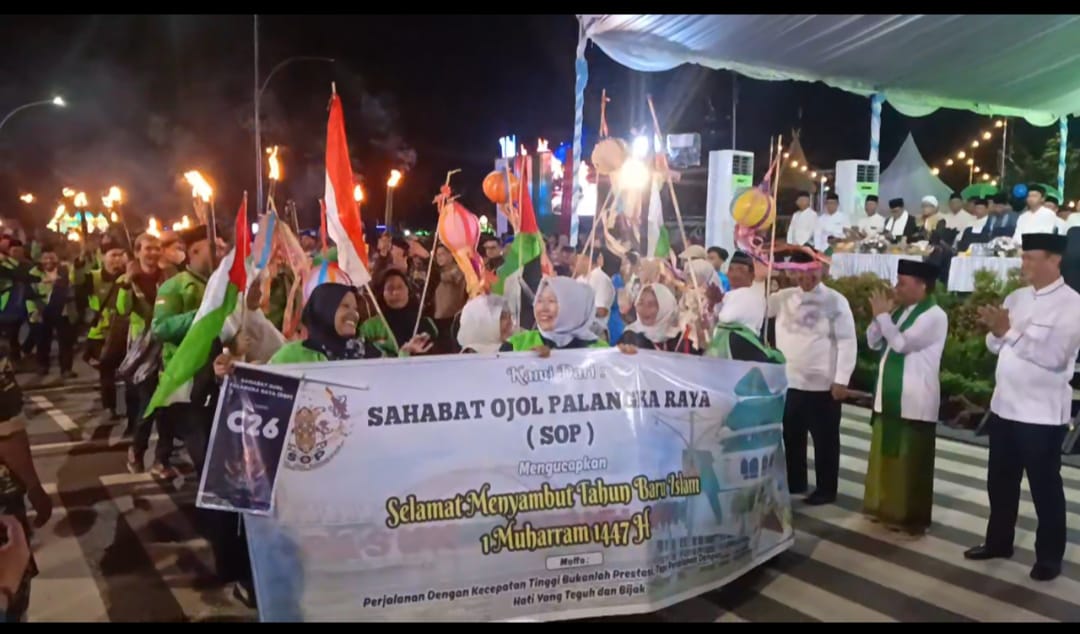 Ribuan Warga Meriahkan Pawai Tahun Baru Islam di Bundaran Besar Palangka Raya