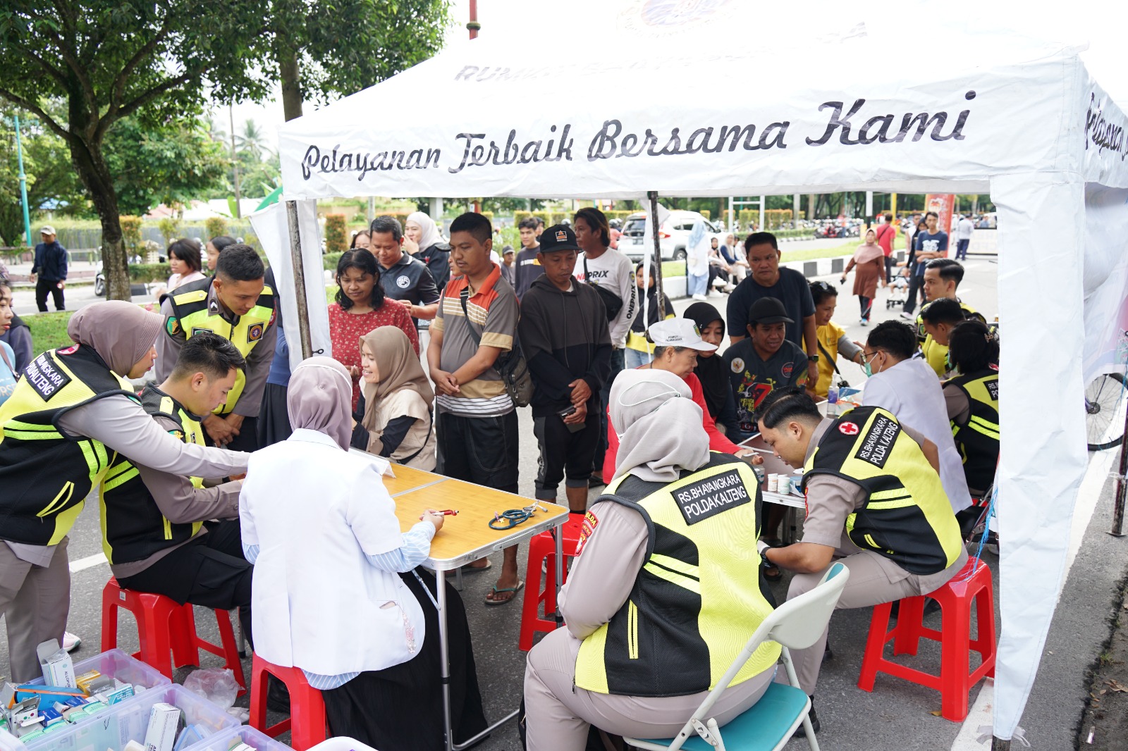 RS Bhayangkara Palangka Raya Adakan Pemeriksaan Kesehatan Gratis di CFD