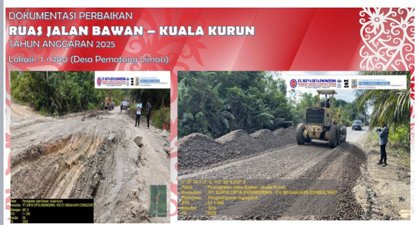 Pemprov Kalteng Tangani Tiga Paket Jalan Palangka Raya–Kuala Kurun, Perkuat Akses Masyarakat Gunung Mas