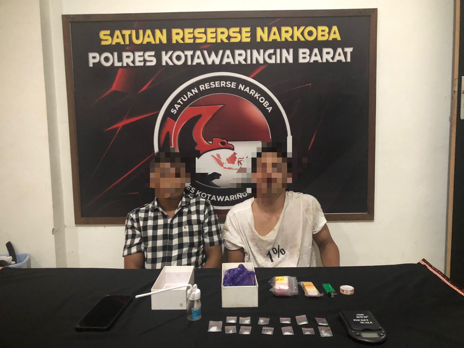 Polres Kobar Gulung Dua Pengedar Sabu di Batu Belaman, 13 Paket Disita