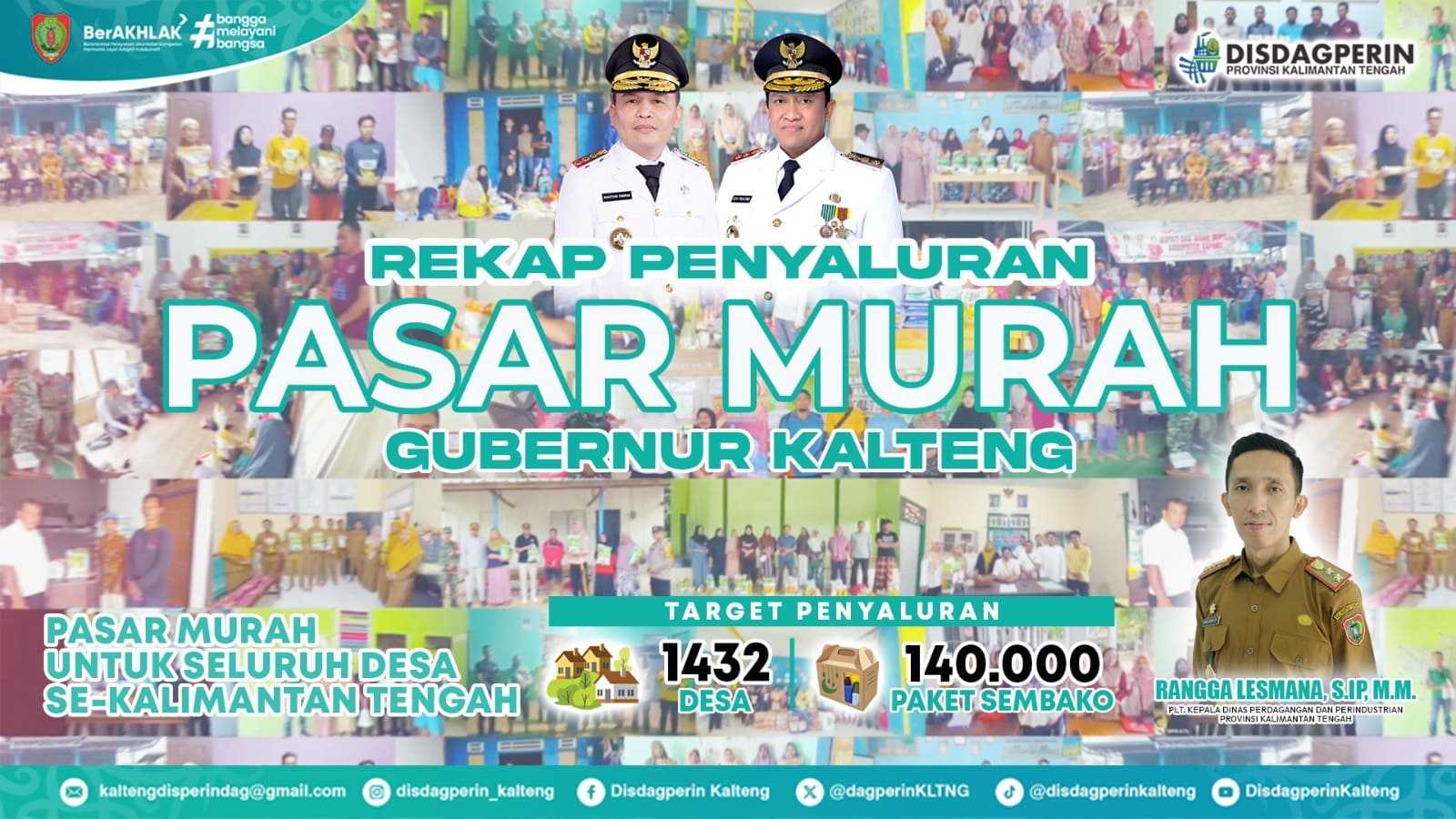 Pemprov Kalteng Targetkan 140.000 Paket Sembako Tersalurkan ke 1.432 Desa Lewat Pasar Murah
