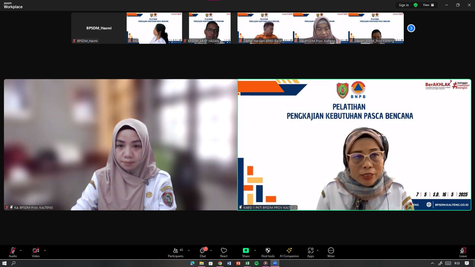Pemprov Kalteng Dorong Penguatan SDM Penanggulangan Bencana Melalui JITUPASNA