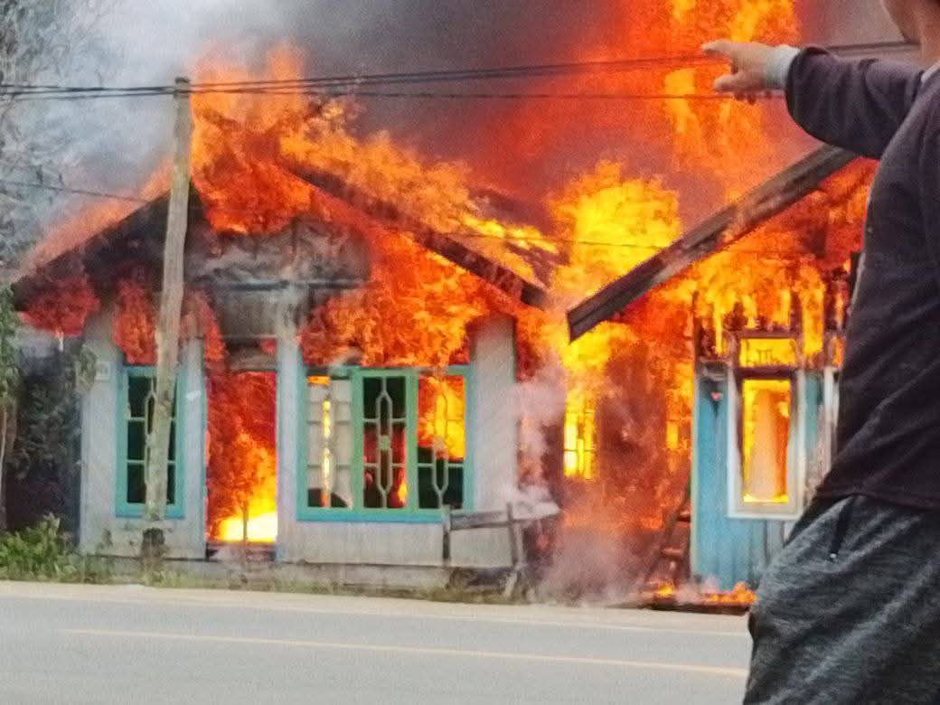 Kebakaran Hebat Terjadi di Katingan Tengah, Dua Rumah Warga Ludes