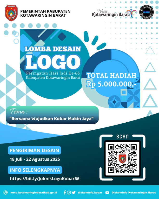 Pemkab Kobar Ajak Warga Berkarya Lewat Lomba Logo HUT ke-66, Hadiah Rp5 Juta Menanti