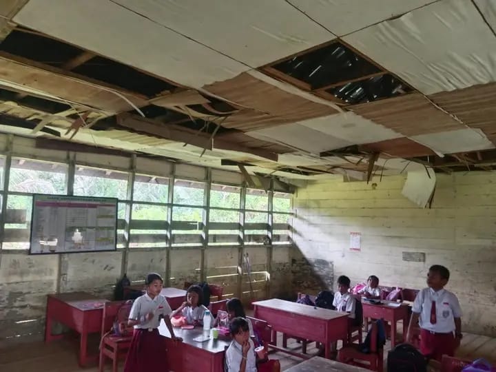 Dibiarkan Rusak Bertahun-tahun, SDN Tumbang Tanjung Belum Tersentuh Bantuan