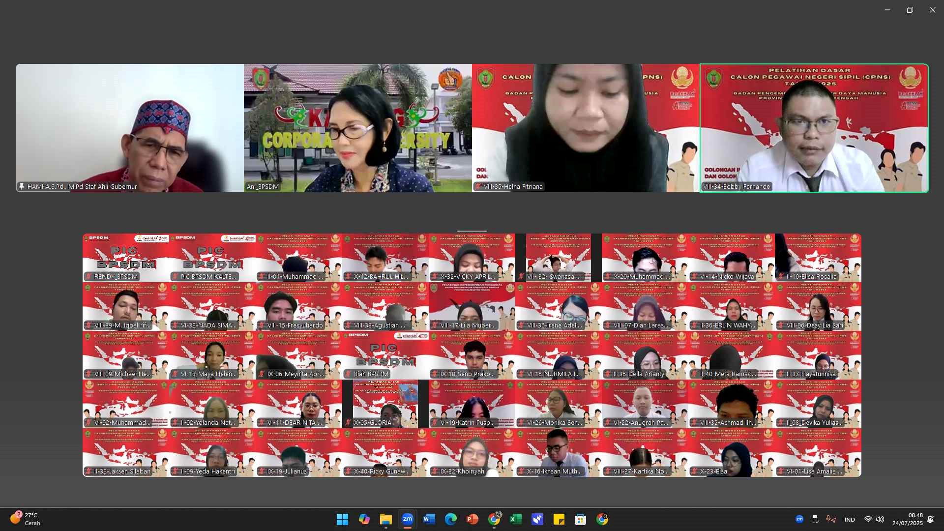 ASN Harus Pahami Konteks Daerah, BPSDM Kalteng Gelar Ceramah MTSL bagi Peserta Latsar CPNS