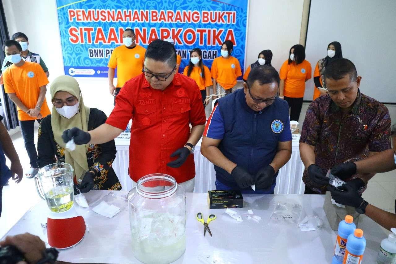 BNN Kalteng Musnahkan 750 Gram Sabu, Ungkap Modus Jaringan Antarprovinsi