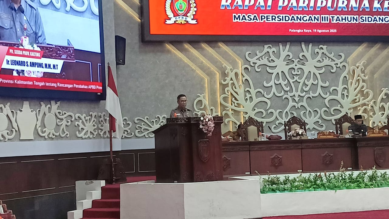 Raperda Perubahan APBD 2025 Resmi Diserahkan Pemprov ke DPRD Kalteng