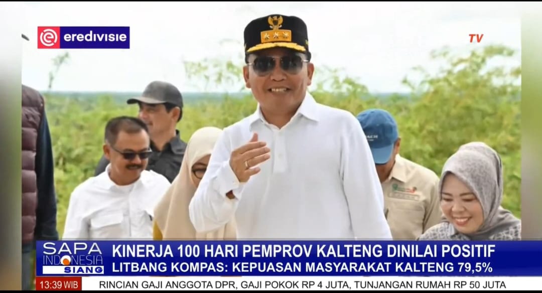 Tingkat Kepuasan Masyarakat Atas Kinerja Gubernur Kalteng Capai 79,5 Persen