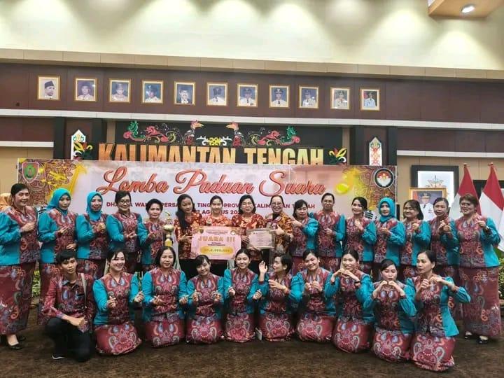 Harumkan Nama Daerah, DWP Katingan Sabet Juara Tiga Lomba Paduan Suara