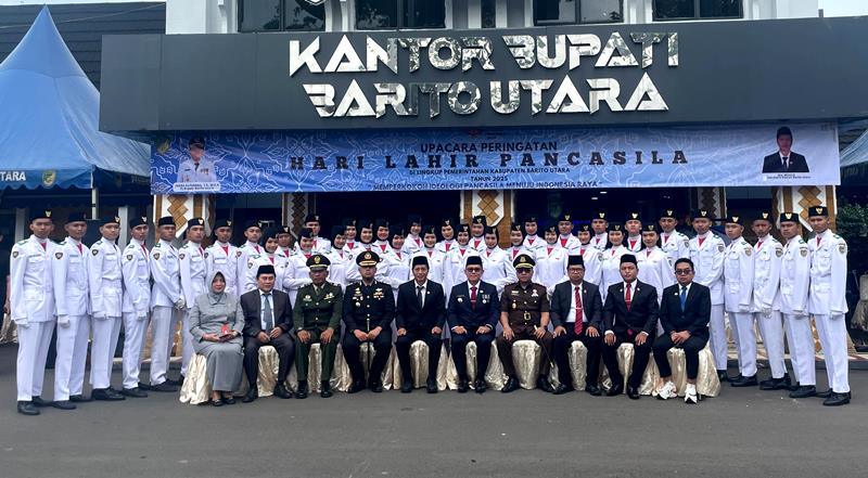 Upacara Hari Lahir Pancasila Jadi Tugas Terakhir Paskibraka Barito Utara 2024