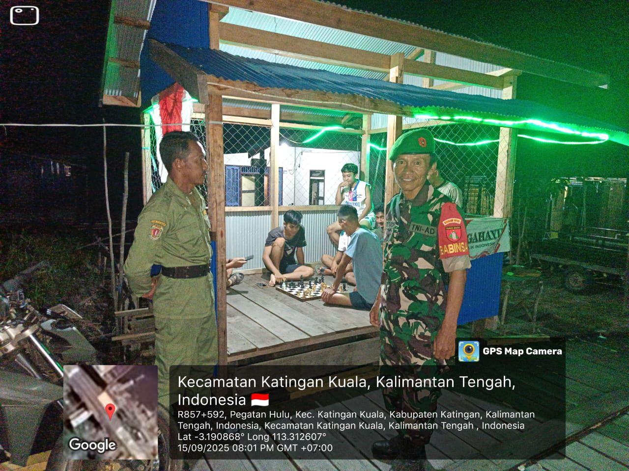 TNI Ajak Warga Katingan Kuala Aktif Ronda Malam