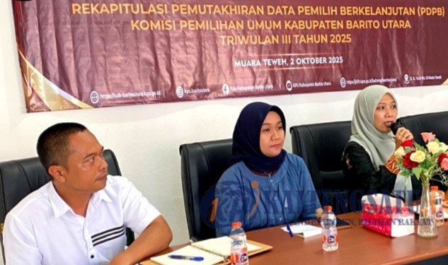 KPU Barito Utara Gelar Rapat Pleno PDPB Triwulan III 2025, Pastikan Data Pemilih Akurat dan Terbarui
