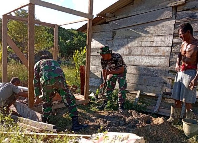 TNI dan Warga Gotong Royong Bangun Fasilitas MCK di Desa Jamut, Bukti Nyata Sinergi dan Kepedulian Sosial
