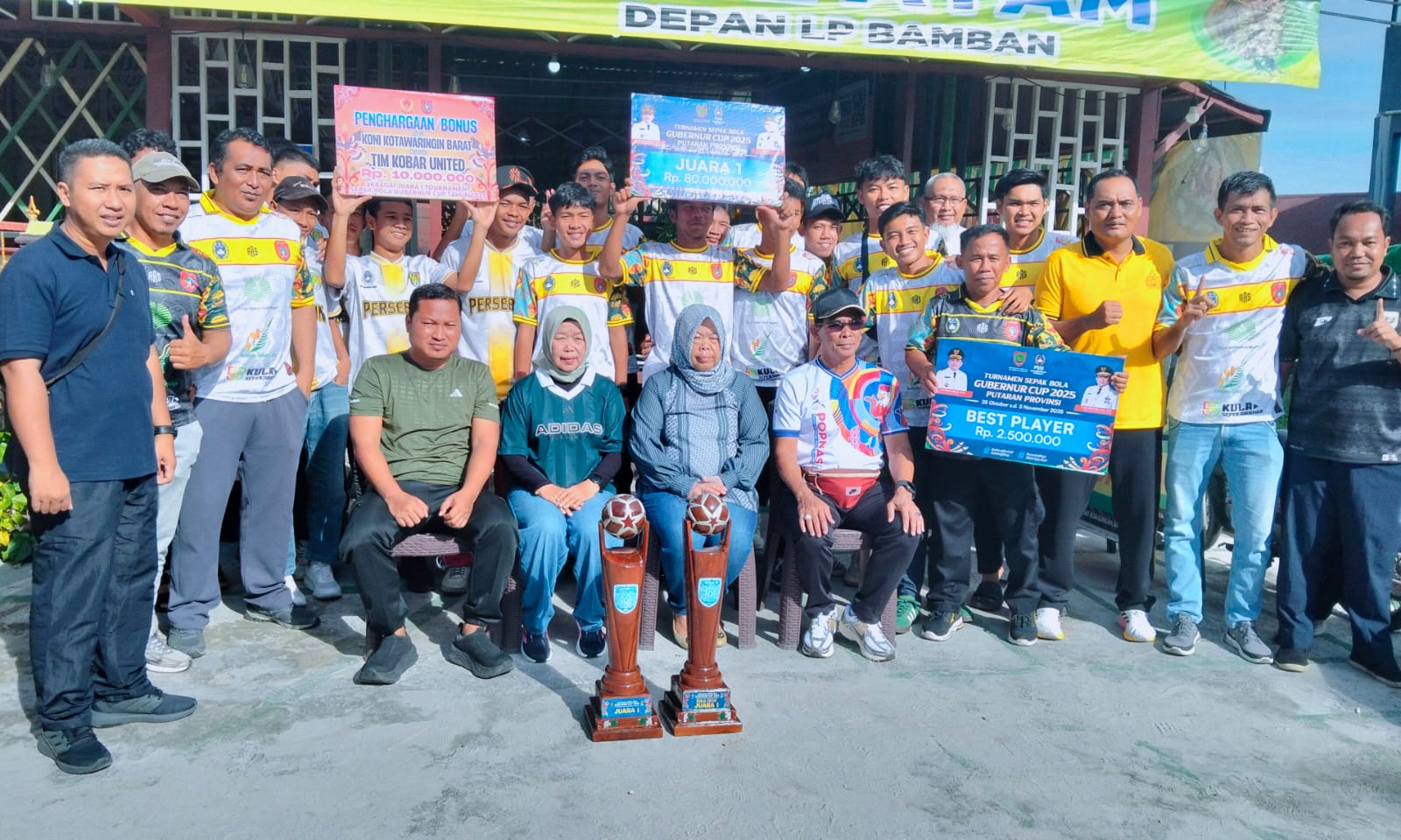 Kobar United Juara! Bupati dan Ketua KONI Sambut Sang Pahlawan Sepak Bola