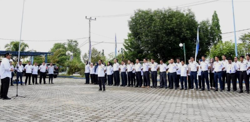 Apel Pagi di Dishub, Bupati Barito Utara Awasi Langsung Kedisiplinan ASN