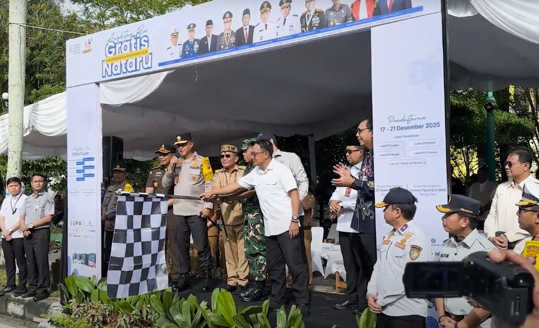 pemprov kalteng lepas angkutan bus gratis nataru 2025 2026
