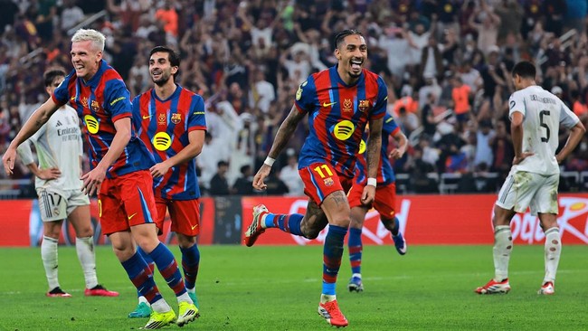 Barcelona Juara Supercopa 2026, Tekuk Real Madrid 3-2 dalam El Clasico Dramatis