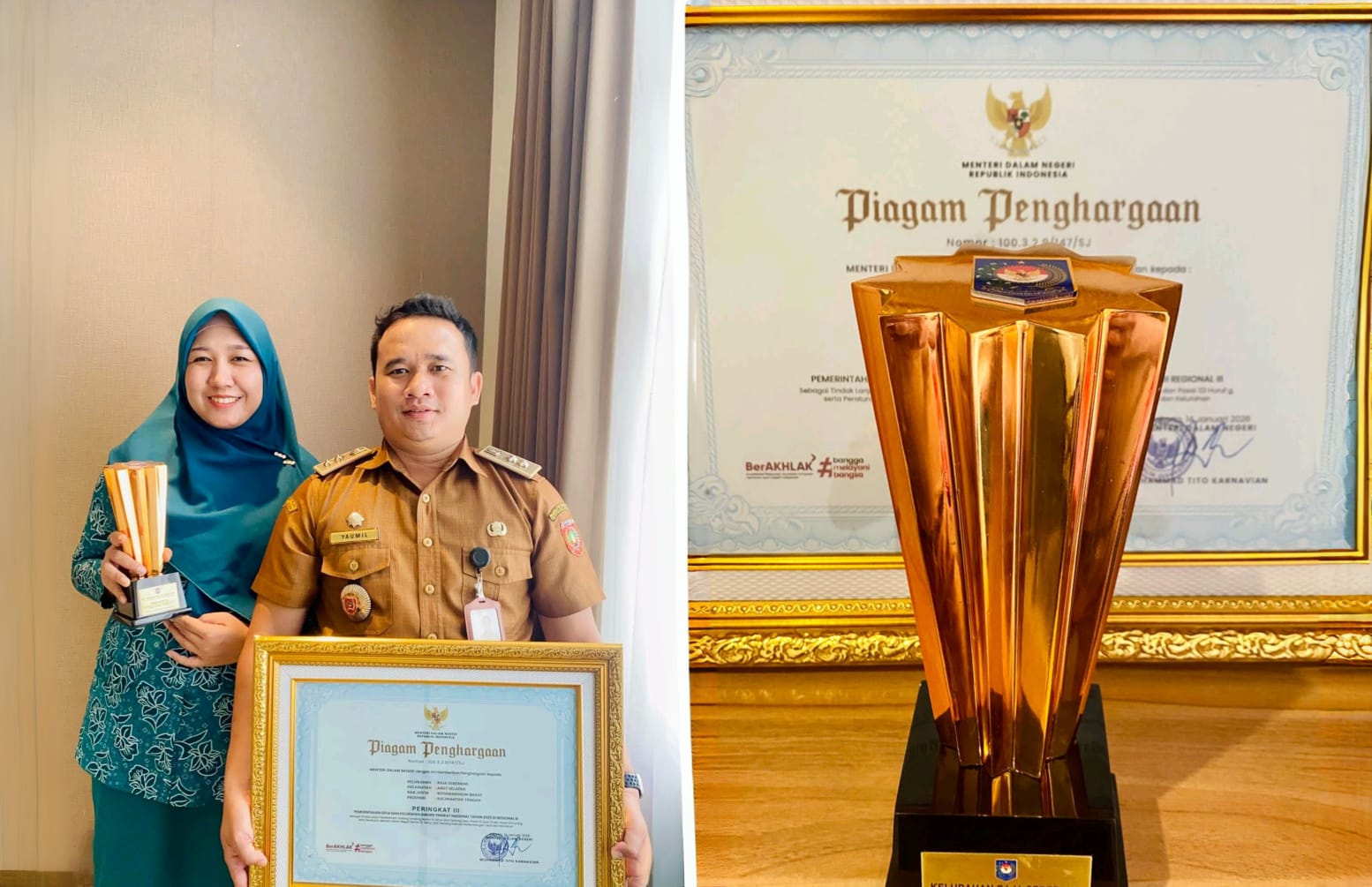 Raja Seberang Harumkan Kobar, Raih Juara III Lomba Kelurahan Nasional 2026