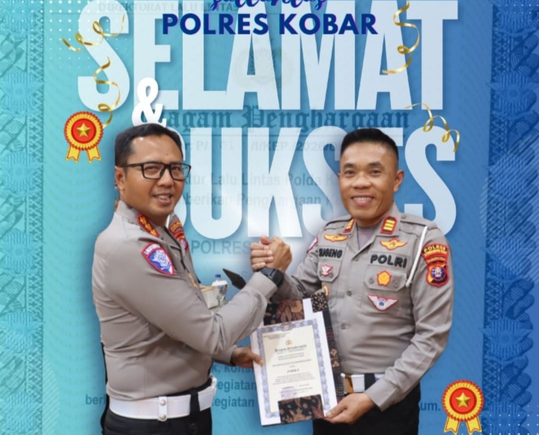 Satlantas Polres Kobar Raih Juara II Operasi Zebra Telabang 2025