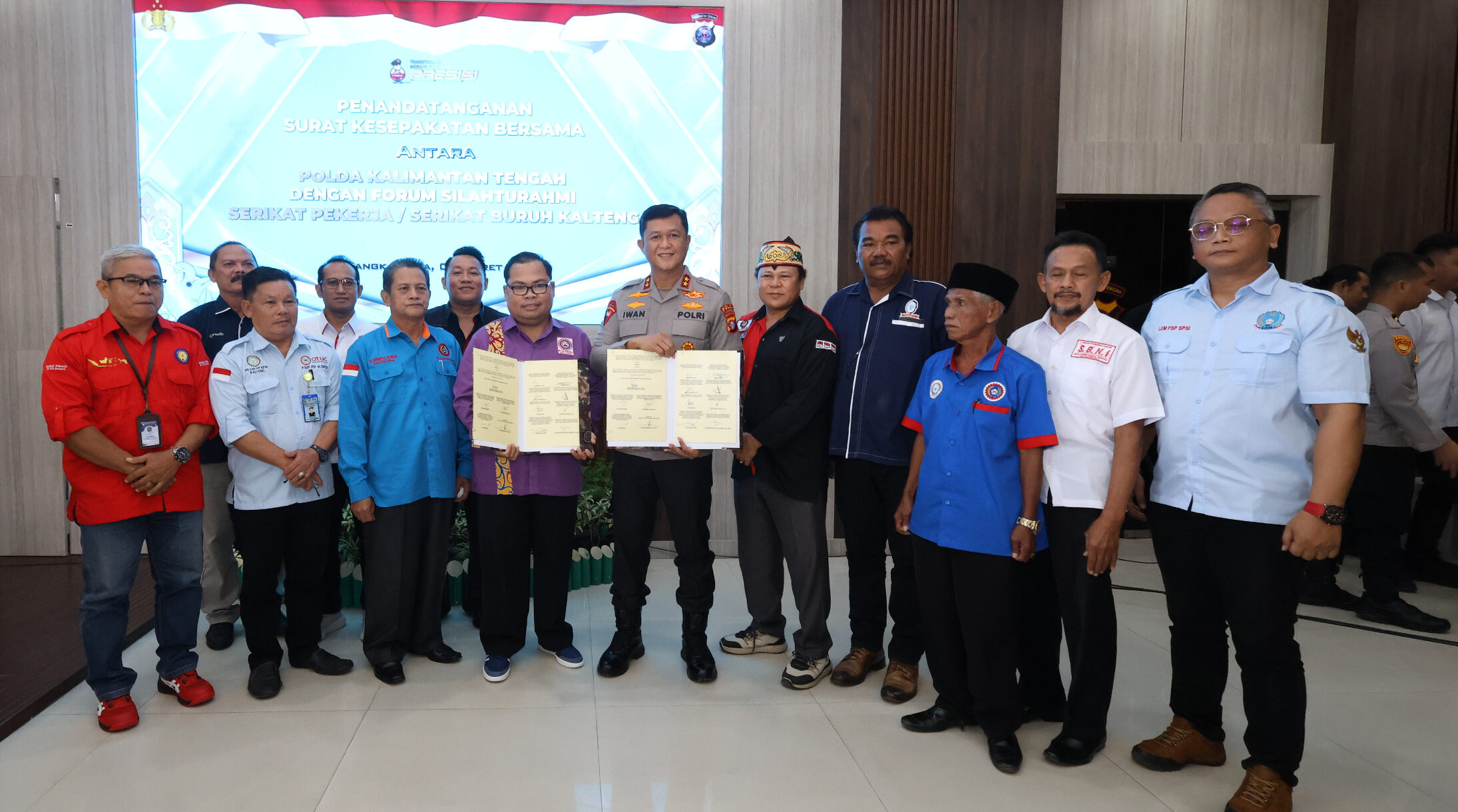 Polda Kalteng dan Serikat Buruh Teken MoU, Perselisihan Kerja Diutamakan Lewat Dialog