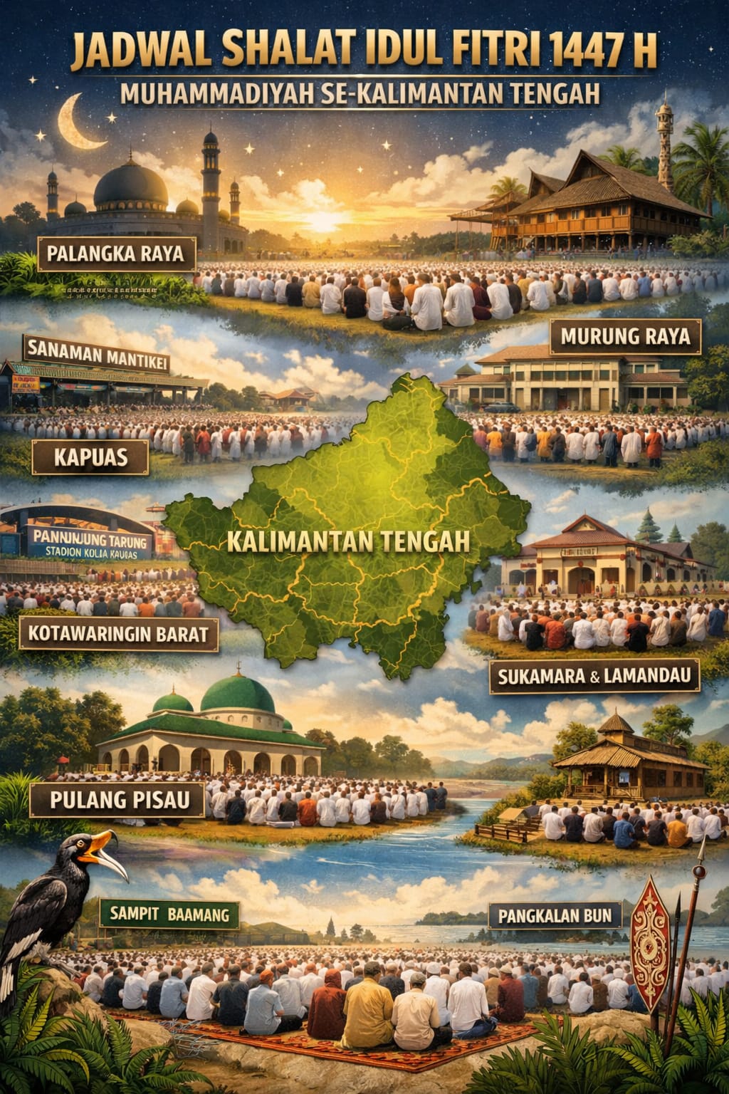 Jadwal Shalat Id Muhammadiyah di Kalteng, Berikut Lokasi Lengkapnya