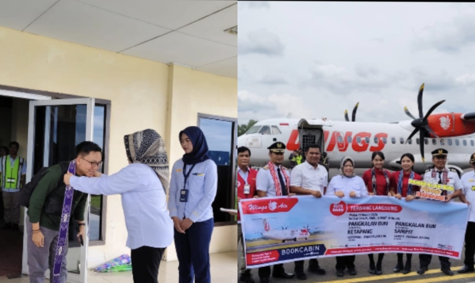 Bupati Nurhidayah Resmikan Rute Baru Wings Air Pangkalan Bun-Ketapang-Sampit