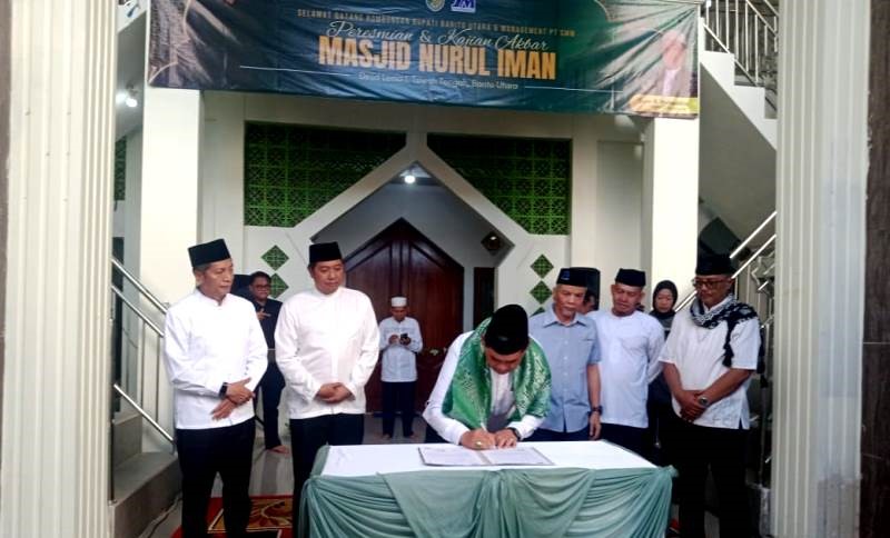 Masjid Nurul Iman Diresmikan, Bupati Apresiasi Gotong Royong Masyarakat