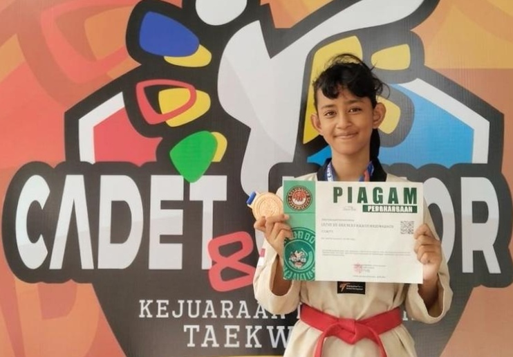 Keren! Raih Medali di Kejurnas Taekwondo, Atlet Cilik Kobar jadi Penyelamat Kalteng